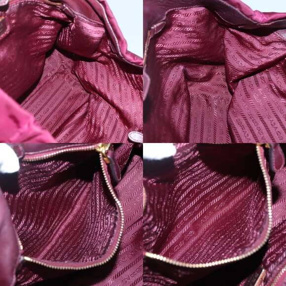 PRADA Hand Bag Nylon Purple Gold - Picture 12 of 12
